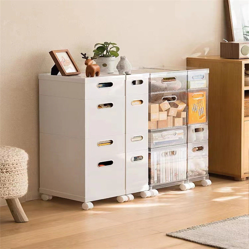 Classeur simple à roulettes de couleur unie, classeur détaillé pour la maison ou le bureau