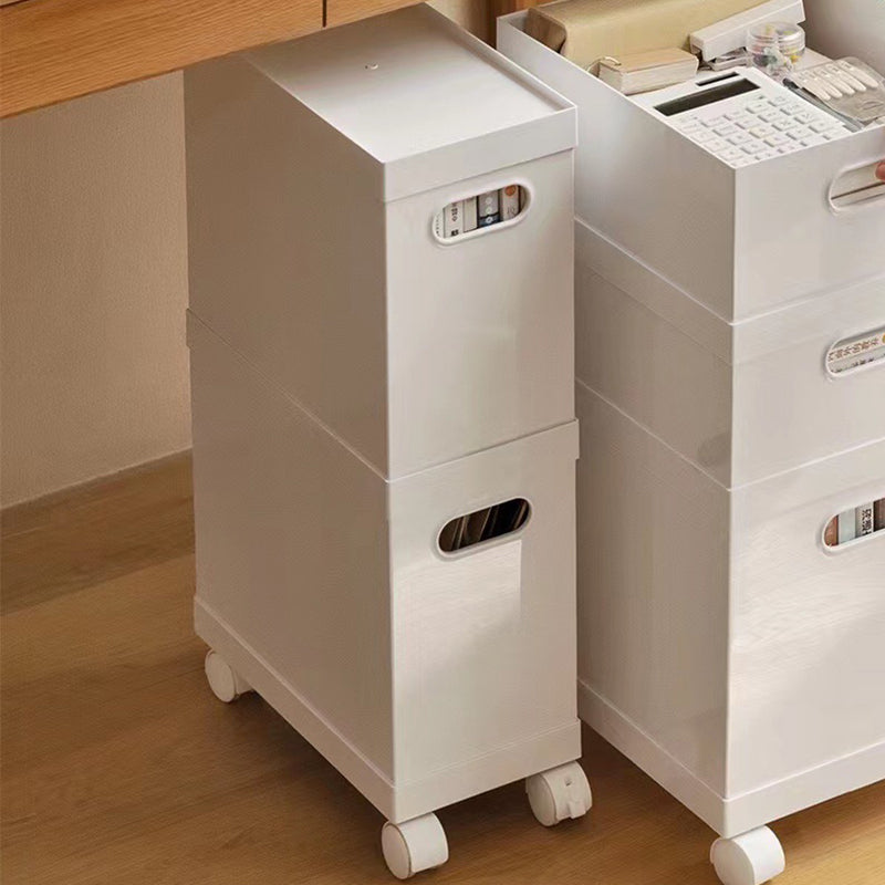 Classeur simple à roulettes de couleur unie, classeur détaillé pour la maison ou le bureau