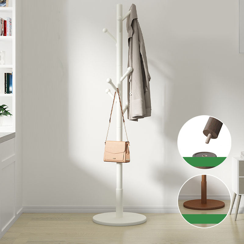 Solid Wood Free Standing Hall Tree Contemporary Hall Stand for Living Room 16"L x 16"W x 69"H White Clearhalo 'Entry & Mudroom Furniture' 'furn' 'furn_hall_tree_coat_racks' 'Furniture' 'Hall Trees & Coat Racks' 'hall_tree_coat_racks' 6297621