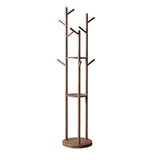 Modern Hall Tree Solid Wood Rubber Wood Rotatable Coat Hanger 70"