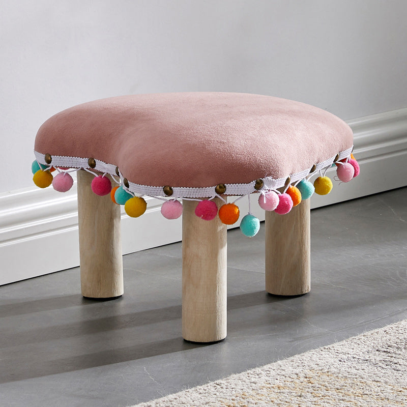 Orange Modern Standard Cotton Tear Resistant Standard for Living Room Clearhalo 'furn' 'furn_ottomans_poufs' 'Furniture' 'Living Room Furniture' 'Ottomans & Poufs' 'ottomans_poufs' 6297774