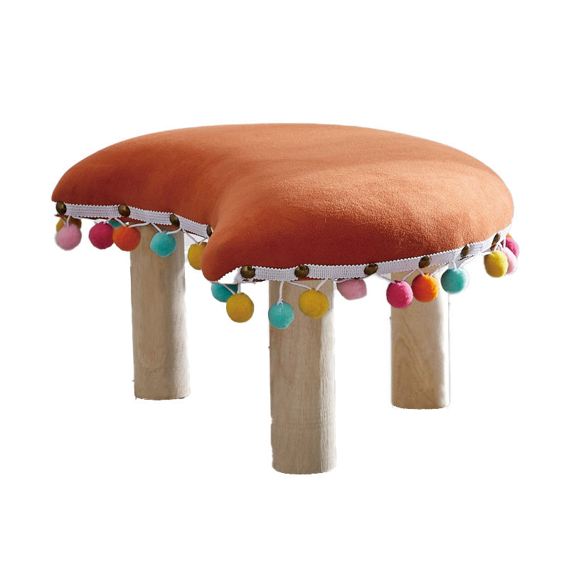 Orange Modern Standard Cotton Tear Resistant Standard for Living Room Orange 1 Piece Clearhalo 'furn' 'furn_ottomans_poufs' 'Furniture' 'Living Room Furniture' 'Ottomans & Poufs' 'ottomans_poufs' 6297784