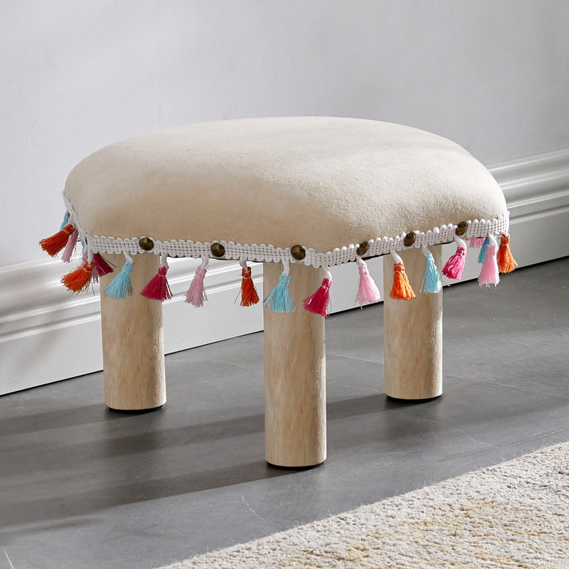 Orange Modern Standard Cotton Tear Resistant Standard for Living Room Clearhalo 'furn' 'furn_ottomans_poufs' 'Furniture' 'Living Room Furniture' 'Ottomans & Poufs' 'ottomans_poufs' 6297792