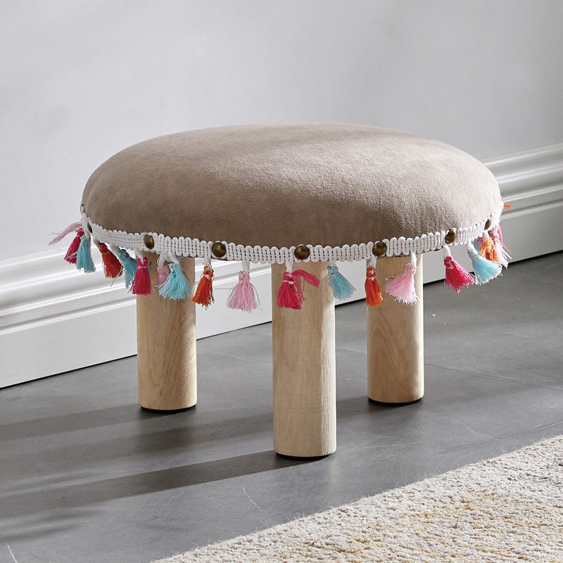 Orange Modern Standard Cotton Tear Resistant Standard for Living Room Clearhalo 'furn' 'furn_ottomans_poufs' 'Furniture' 'Living Room Furniture' 'Ottomans & Poufs' 'ottomans_poufs' 6297794