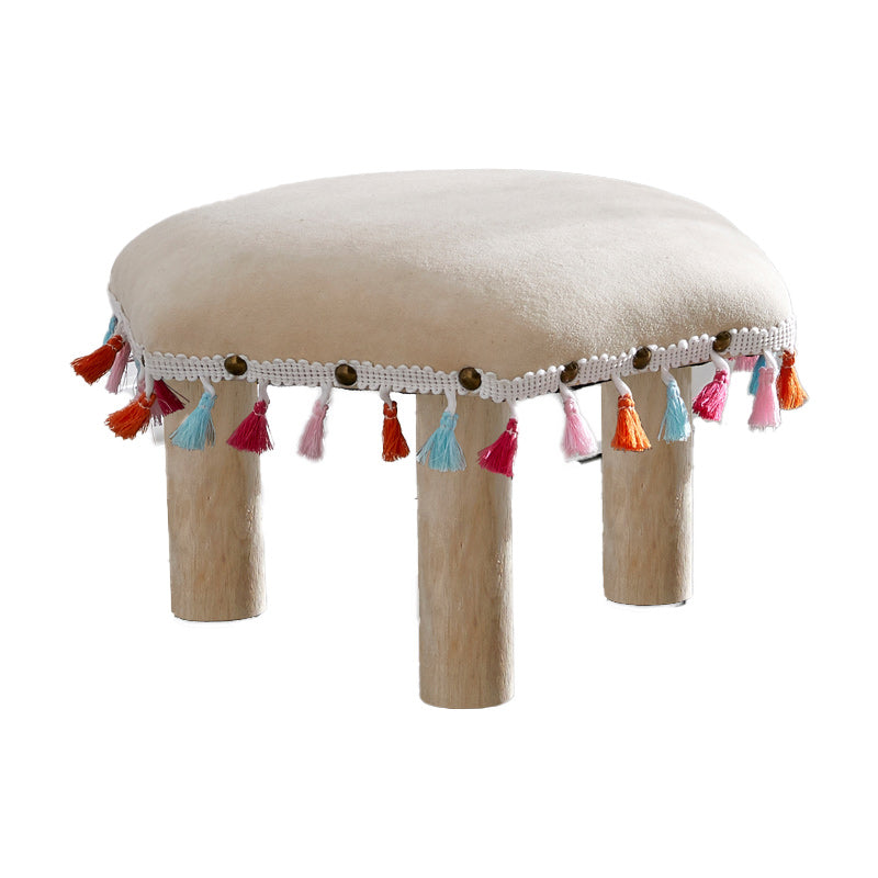 Orange Modern Standard Cotton Tear Resistant Standard for Living Room Light Beige 1 Piece Clearhalo 'furn' 'furn_ottomans_poufs' 'Furniture' 'Living Room Furniture' 'Ottomans & Poufs' 'ottomans_poufs' 6297795