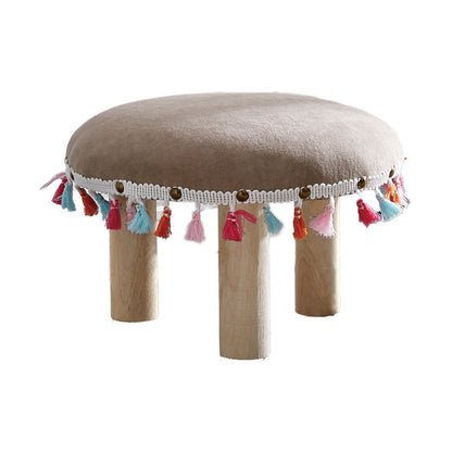 Orange Modern Standard Cotton Tear Resistant Standard for Living Room Light Khaki 1 Piece Clearhalo 'furn' 'furn_ottomans_poufs' 'Furniture' 'Living Room Furniture' 'Ottomans & Poufs' 'ottomans_poufs' 6297798