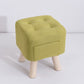 Modern Ottoman Fabric Upholstered Tufted Solid Color Pocket Square Ottoman with Chair Legs 11"L x 11"W x 14"H Green 1 Piece Clearhalo 'furn' 'furn_ottomans_poufs' 'Furniture' 'Living Room Furniture' 'Ottomans & Poufs' 'ottomans_poufs' 6297803