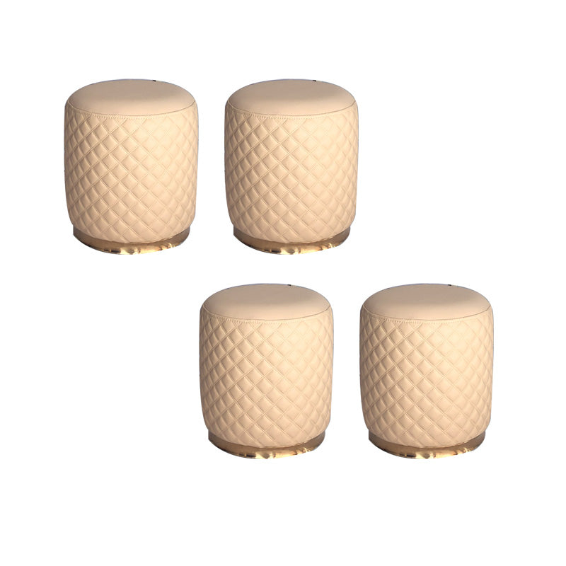 Orange Modern Cube Water Resistant Square Cube for Living Room Light Yellow Round 4 Piece Set Clearhalo 'furn' 'furn_ottomans_poufs' 'Furniture' 'Living Room Furniture' 'Ottomans & Poufs' 'ottomans_poufs' 6297940