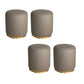 Orange Modern Cube Water Resistant Square Cube for Living Room Grey Round 4 Piece Set Clearhalo 'furn' 'furn_ottomans_poufs' 'Furniture' 'Living Room Furniture' 'Ottomans & Poufs' 'ottomans_poufs' 6297946