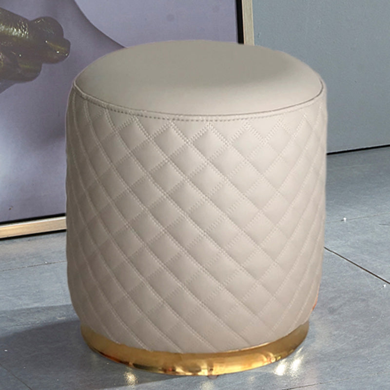 Orange Modern Cube Water Resistant Square Cube for Living Room Light Gray Round 1 Piece Clearhalo 'furn' 'furn_ottomans_poufs' 'Furniture' 'Living Room Furniture' 'Ottomans & Poufs' 'ottomans_poufs' 6297949