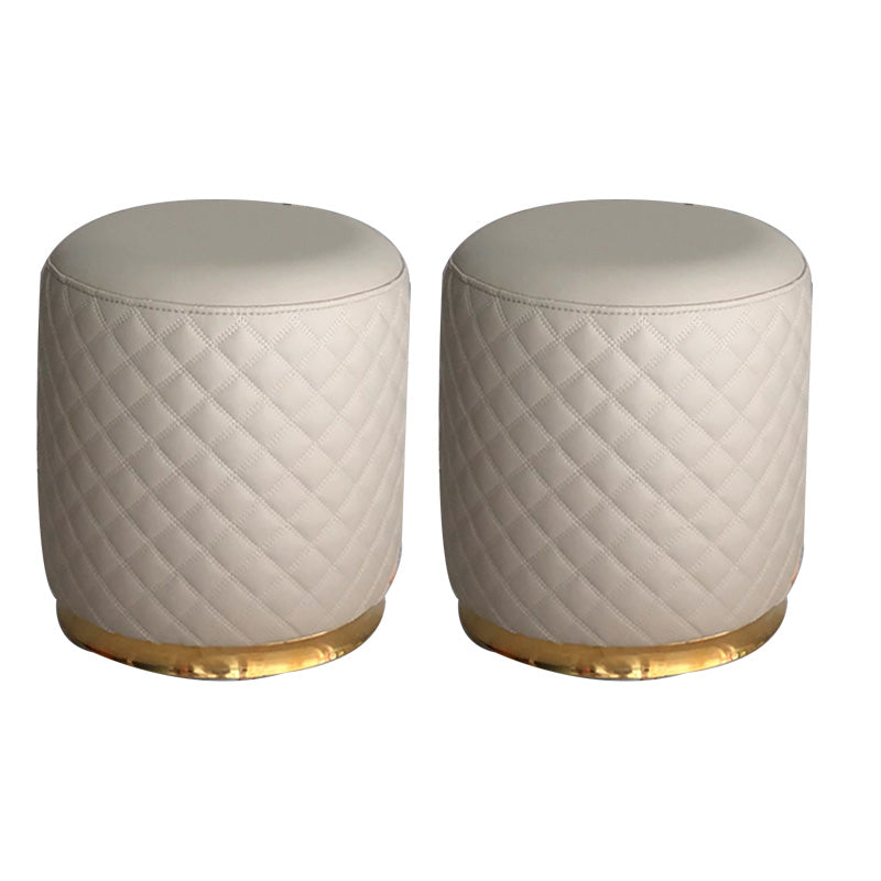 Orange Modern Cube Water Resistant Square Cube for Living Room Light Gray Round 2 Piece Set Clearhalo 'furn' 'furn_ottomans_poufs' 'Furniture' 'Living Room Furniture' 'Ottomans & Poufs' 'ottomans_poufs' 6297951