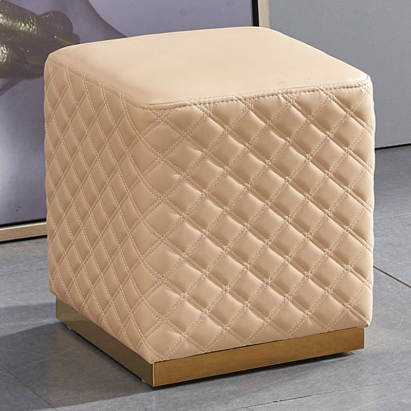 Orange Modern Cube Water Resistant Square Cube for Living Room Light Yellow Square 1 Piece Clearhalo 'furn' 'furn_ottomans_poufs' 'Furniture' 'Living Room Furniture' 'Ottomans & Poufs' 'ottomans_poufs' 6297960