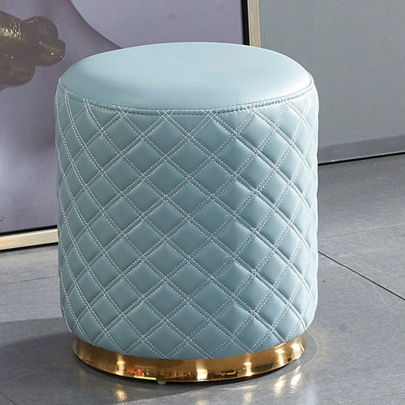Orange Modern Cube Water Resistant Square Cube for Living Room Sky Blue Round 1 Piece Clearhalo 'furn' 'furn_ottomans_poufs' 'Furniture' 'Living Room Furniture' 'Ottomans & Poufs' 'ottomans_poufs' 6297966