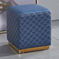 Orange Modern Cube Water Resistant Square Cube for Living Room Ocean Blue Square 1 Piece Clearhalo 'furn' 'furn_ottomans_poufs' 'Furniture' 'Living Room Furniture' 'Ottomans & Poufs' 'ottomans_poufs' 6297969