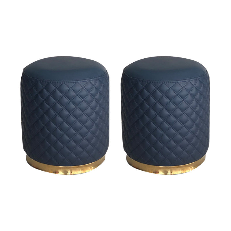 Orange Modern Cube Water Resistant Square Cube for Living Room Ocean Blue Round 2 Piece Set Clearhalo 'furn' 'furn_ottomans_poufs' 'Furniture' 'Living Room Furniture' 'Ottomans & Poufs' 'ottomans_poufs' 6297973
