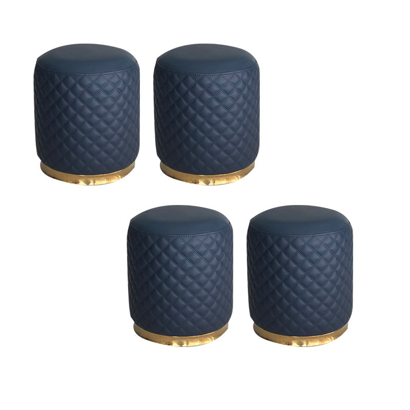 Orange Modern Cube Water Resistant Square Cube for Living Room Ocean Blue Round 4 Piece Set Clearhalo 'furn' 'furn_ottomans_poufs' 'Furniture' 'Living Room Furniture' 'Ottomans & Poufs' 'ottomans_poufs' 6297974