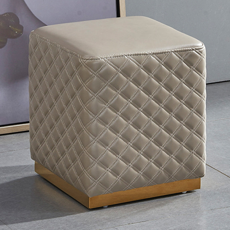 Orange Modern Cube Water Resistant Square Cube for Living Room Light Gray Square 1 Piece Clearhalo 'furn' 'furn_ottomans_poufs' 'Furniture' 'Living Room Furniture' 'Ottomans & Poufs' 'ottomans_poufs' 6297975