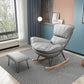 Contemporary Rocker Upholstered Tufted Cushions with Dark legs Glider Rocking Chair with Ottomans Gray Clearhalo 'Chairs & Seating' 'furn' 'furn_rocking_chairs' 'Furniture' 'Living Room Furniture' 'Rocking Chairs' 'rocking_chairs' 6298001