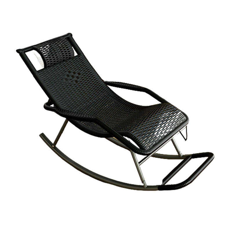 Modern Rocker Wicker Woven Rope Sedia a dondolo reclinabile