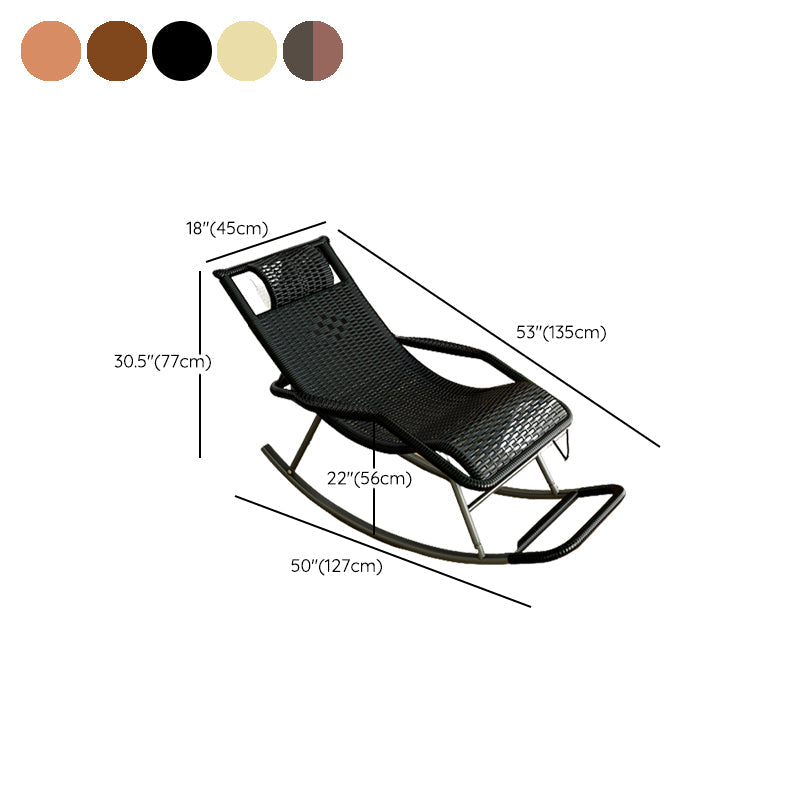 Modern Rocker Wicker Woven Rope Sedia a dondolo reclinabile