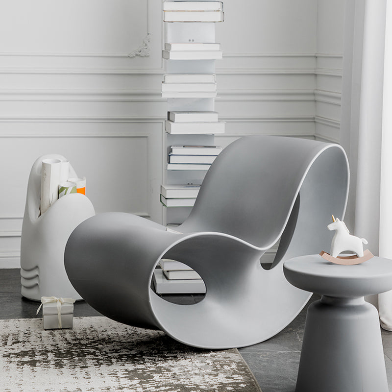Silla de asiento de plástico moderna silla de plástico Rocking Accent Accent para sala de estar