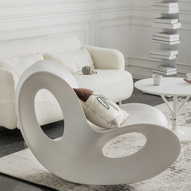 Silla de asiento de plástico moderna silla de plástico Rocking Accent Accent para sala de estar