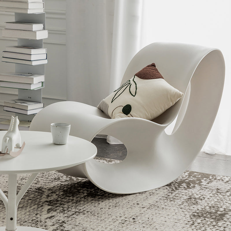 Silla de asiento de plástico moderna silla de plástico Rocking Accent Accent para sala de estar