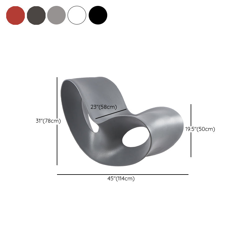 Silla de asiento de plástico moderna silla de plástico Rocking Accent Accent para sala de estar
