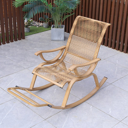 Silla reclinable de marco de mimbre rockero moderno con silla reclinable de marco gris