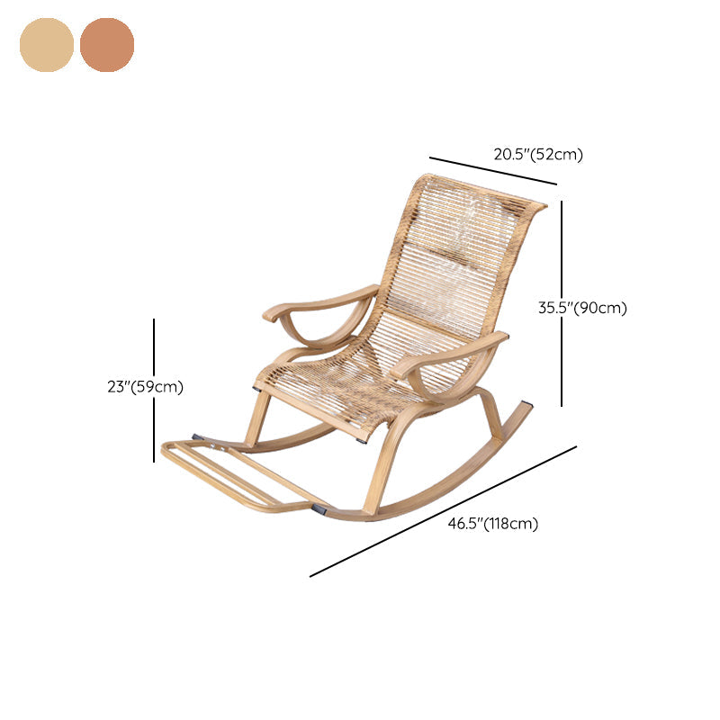 Silla reclinable de marco de mimbre rockero moderno con silla reclinable de marco gris