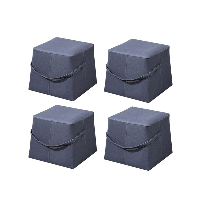 Moden Cotton Pouf Brown Scratch Resistant Pouf for Living Room 13.8"L x 11.8"W x 12.6"H Grey 4 Piece Set Clearhalo 'furn' 'furn_ottomans_poufs' 'Furniture' 'Living Room Furniture' 'Ottomans & Poufs' 'ottomans_poufs' 6298880