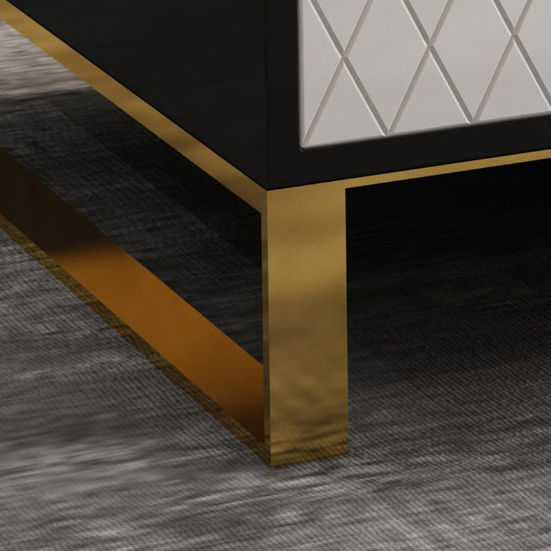 Glam Glass TV Stand Console Enclosed Storage TV Media Stand for Living Room Clearhalo 'furn' 'furn_tv_stands_entertainment_centers' 'Furniture' 'Living Room Furniture' 'TV Stands & Entertainment Centers' 'TV Stands & Media Storage Furniture' 'tv_stands_entertainment_centers' 6298974