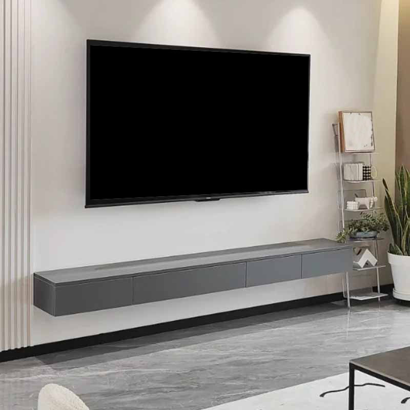 Contemporary Enclosed Storage TV Console Engineered Wood TV Stand with 4 Drawers Grey Clearhalo 'furn' 'furn_tv_stands_entertainment_centers' 'Furniture' 'Living Room Furniture' 'TV Stands & Entertainment Centers' 'TV Stands & Media Storage Furniture' 'tv_stands_entertainment_centers' 6299025
