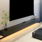 Contemporary Enclosed Storage TV Console Engineered Wood TV Stand with 4 Drawers 79"L x 12"W x 10"H Black Clearhalo 'furn' 'furn_tv_stands_entertainment_centers' 'Furniture' 'Living Room Furniture' 'TV Stands & Entertainment Centers' 'TV Stands & Media Storage Furniture' 'tv_stands_entertainment_centers' 6299028