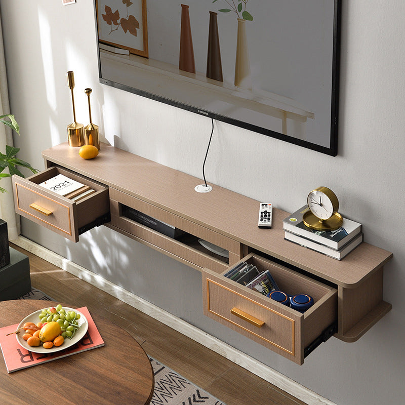 Modern Wood TV Stand Console Floating TV Media Stand with Drawers for Living Room Clearhalo 'furn' 'furn_tv_stands_entertainment_centers' 'Furniture' 'Living Room Furniture' 'TV Stands & Entertainment Centers' 'TV Stands & Media Storage Furniture' 'tv_stands_entertainment_centers' 6299080