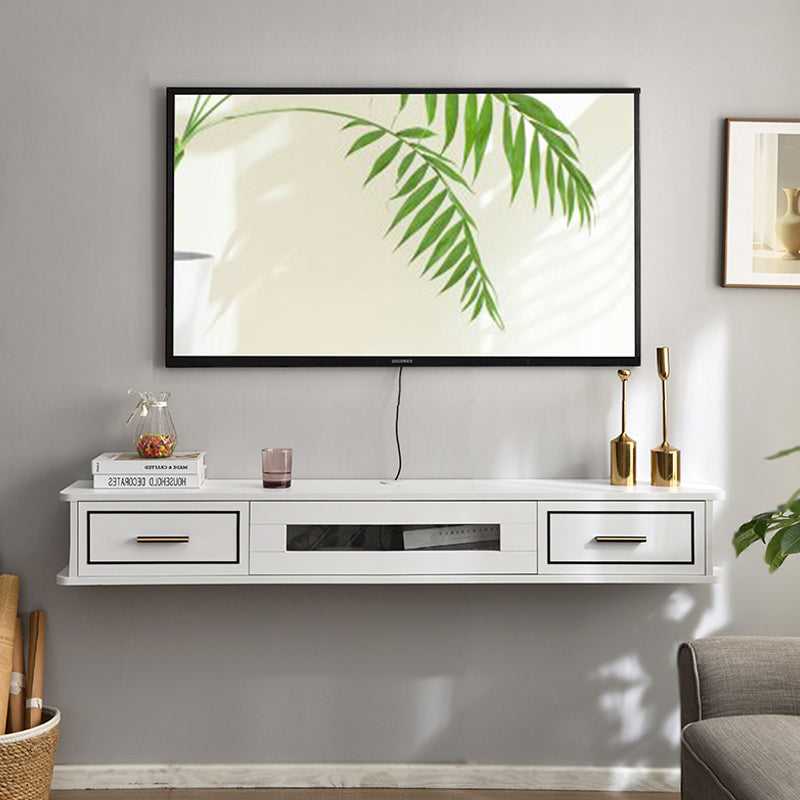 Modern Wood TV Stand Console Floating TV Media Stand with Drawers for Living Room Clearhalo 'furn' 'furn_tv_stands_entertainment_centers' 'Furniture' 'Living Room Furniture' 'TV Stands & Entertainment Centers' 'TV Stands & Media Storage Furniture' 'tv_stands_entertainment_centers' 6299085