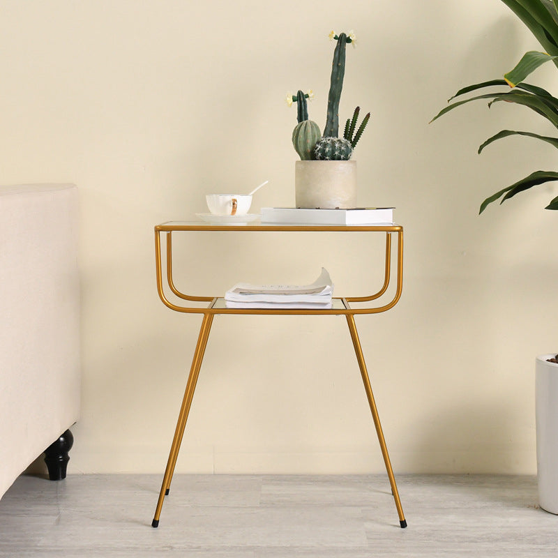 Armoire de chevet en métal de lit contemporain pour chambre à coucher