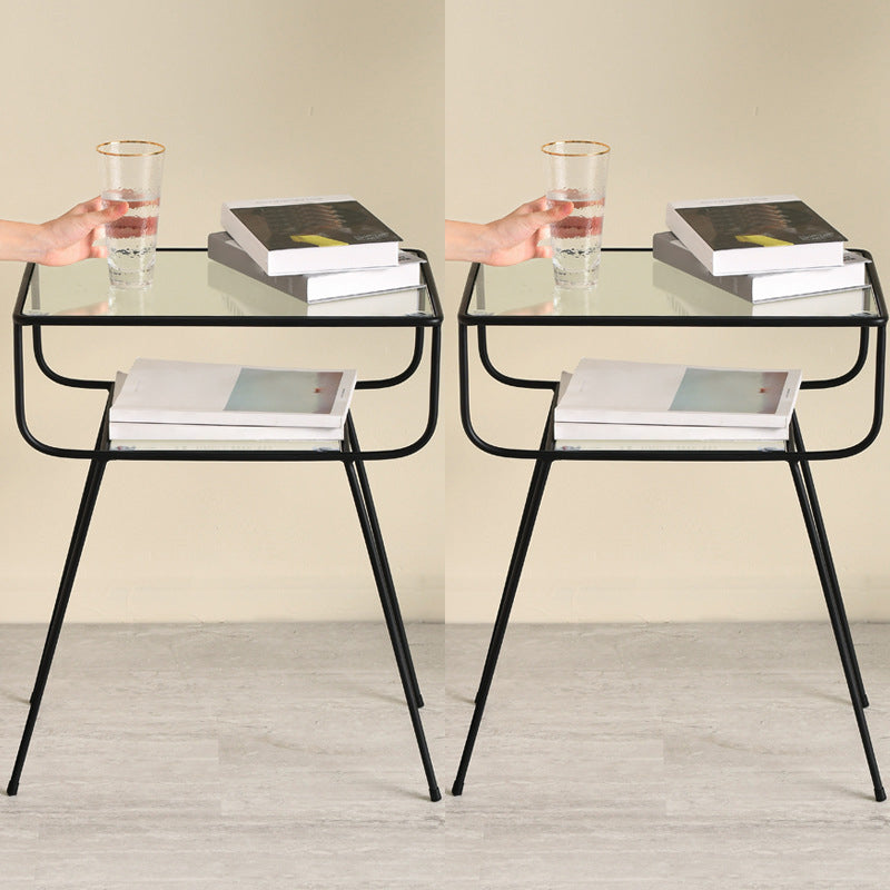 Armoire de chevet en métal de lit contemporain pour chambre à coucher