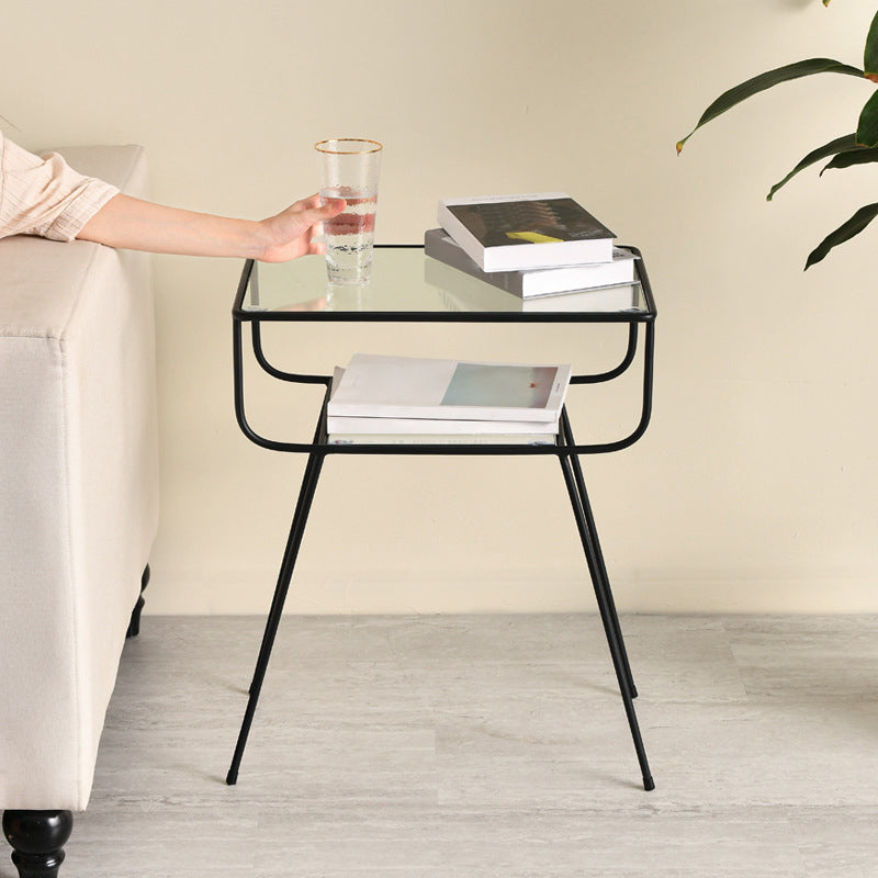 Armoire de chevet en métal de lit contemporain pour chambre à coucher