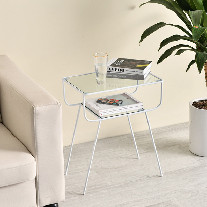 Armoire de chevet en métal de lit contemporain pour chambre à coucher