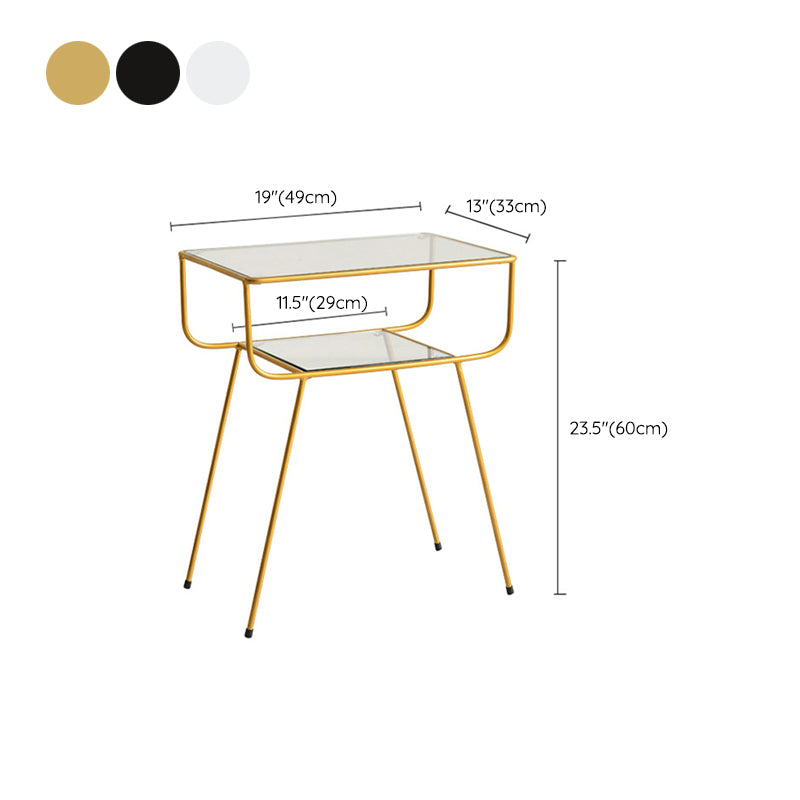 Armoire de chevet en métal de lit contemporain pour chambre à coucher