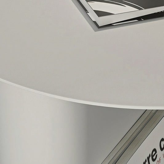 Mesa nocturna de almacenamiento abierta contemporánea de hierro con 1 estante, 18.5 "de alto