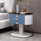 Drawer Storage Bedside Cabinet Modern Bed Nightstand for Bedroom White-Blue 1 Piece Clearhalo 'Bedroom Furniture' 'furn' 'furn_night_stand' 'Furniture' 'night_stand' 'Nightstands' 6299185