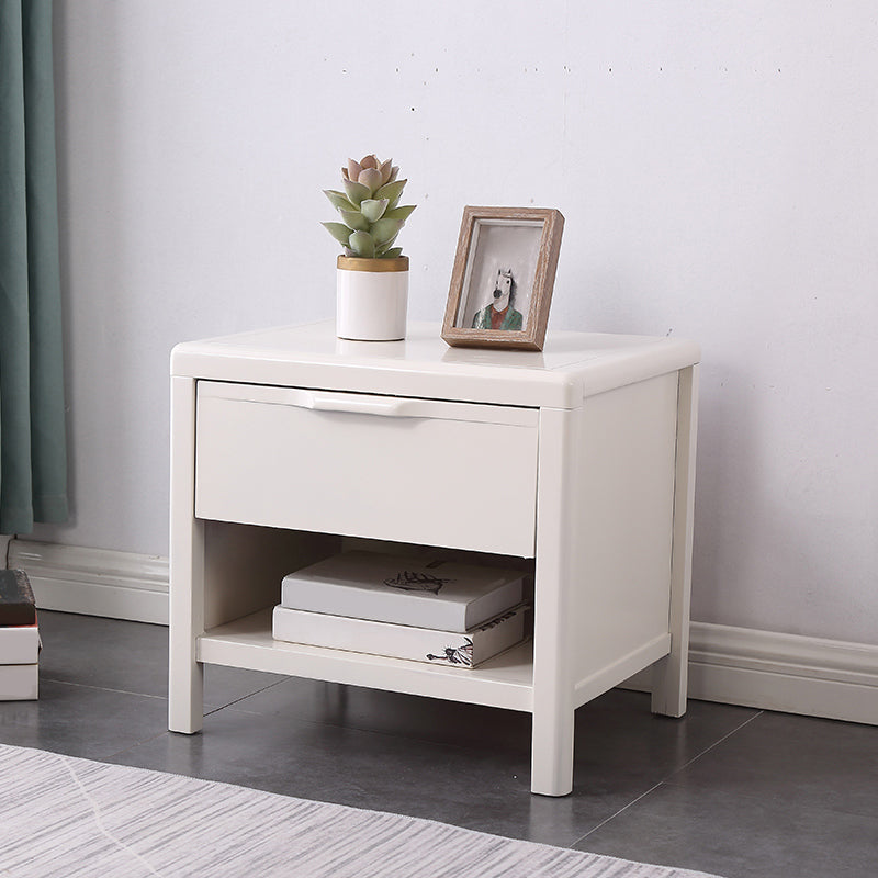 20 "l x 22" H moderno comodino in gomma mobile in legno con 1 traino