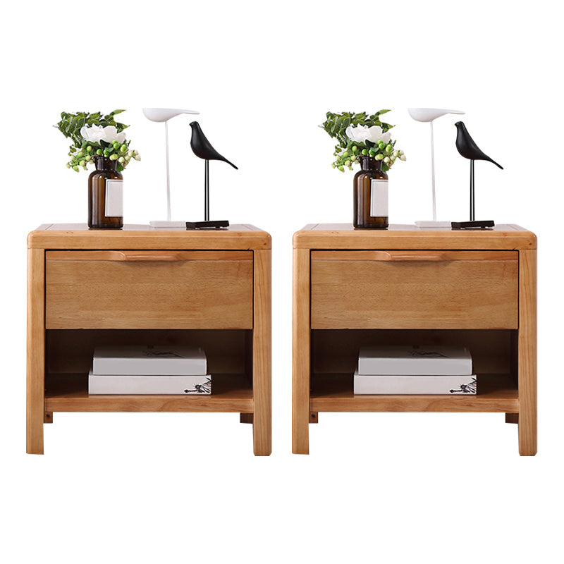 20 "l x 22" H moderno comodino in gomma mobile in legno con 1 traino