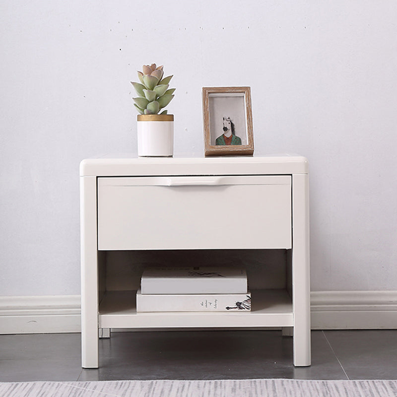 20 "l x 22" H moderno comodino in gomma mobile in legno con 1 traino