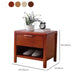 20 "l x 22" H moderno comodino in gomma mobile in legno con 1 traino