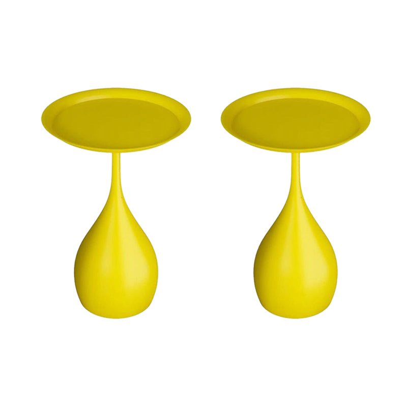 Accento di ferro da comodino Industrial rotondo cabidiere rotondo, 23,6 "di altezza