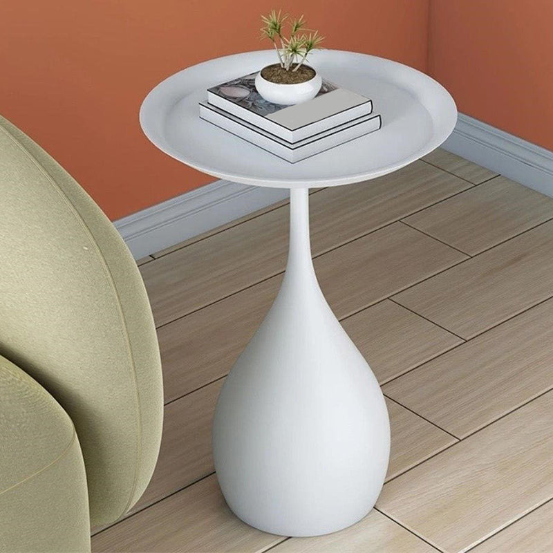 Accento di ferro da comodino Industrial rotondo cabidiere rotondo, 23,6 "di altezza