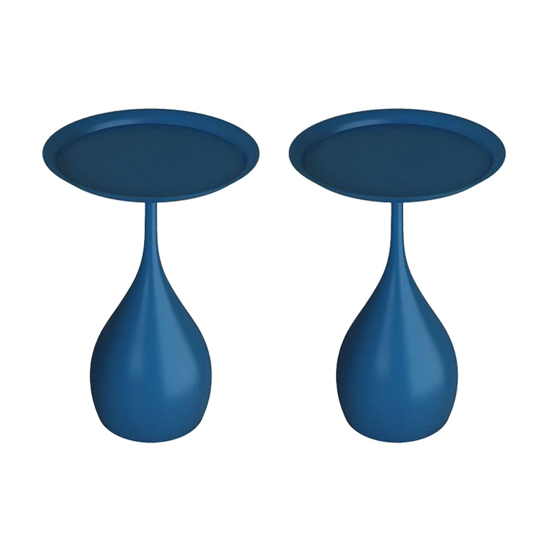 Accento di ferro da comodino Industrial rotondo cabidiere rotondo, 23,6 "di altezza